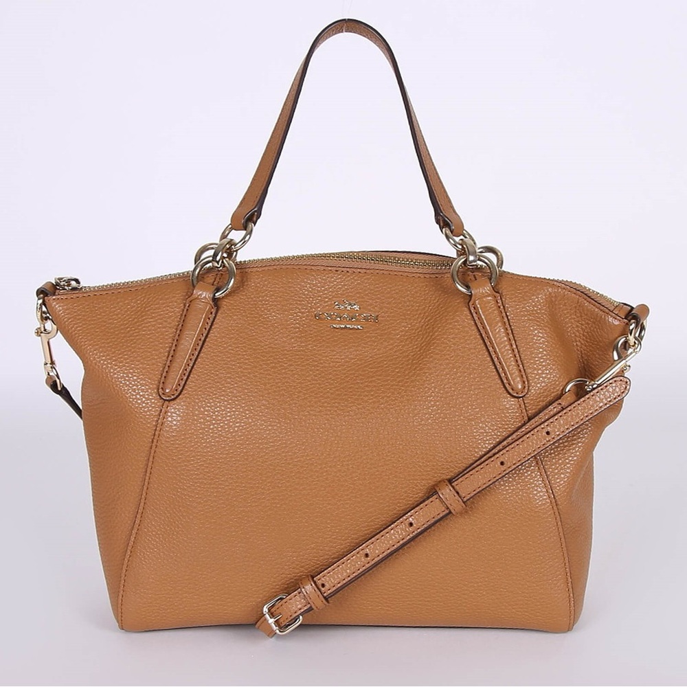 Coach Kelsey Leather Brown Shoulder Handbag